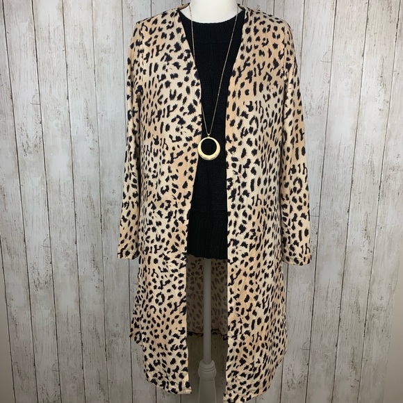 FEW LEFT🔥Leopard Print Long Cardigan M/L/XL - Picture 5 of 8